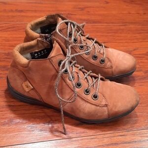 Andrea Brown Suede Zip side Low Boot